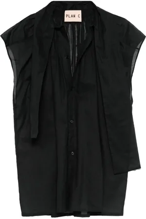 Plan C Blusa in organza con foulard