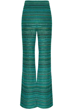 Missoni Pantaloni svasati con motivo a zigzag
