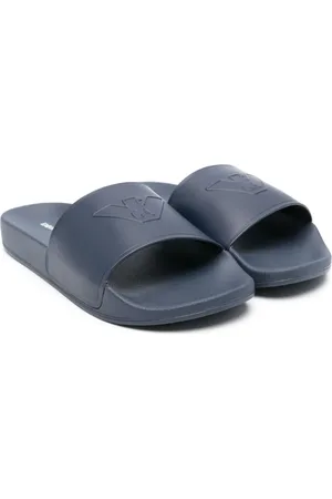 Emporio Armani Sandali slides con logo goffrato