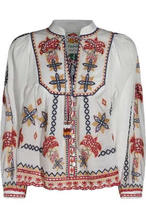 Farm Rio Blusa con ricamo