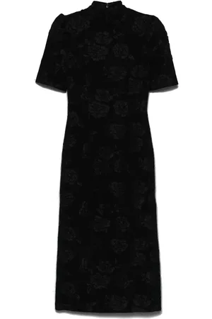 ROTATE Abito midi con effetto jacquard