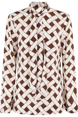 RIXO London Blusa con stampa geometrica