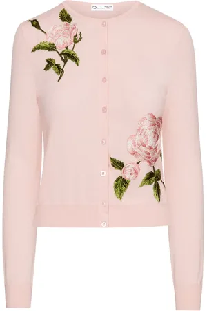 Oscar de la Renta Cardigan English Rose Thread