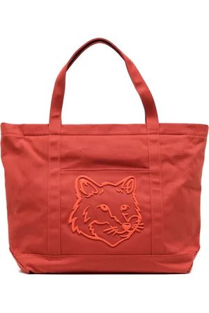 Maison Kitsuné Borsa tote con ricamo