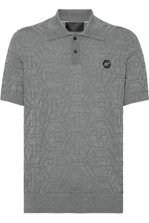 Philipp Plein Polo con monogramma jacquard