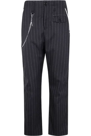 High Pantaloni dritti a righe