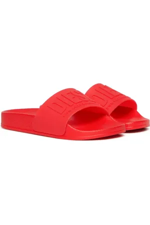Diesel Sandali slides con logo goffrato