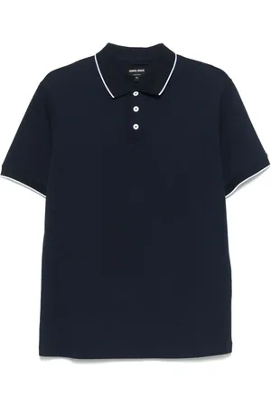 Giorgio Armani Polo in cotone con ricamo logo