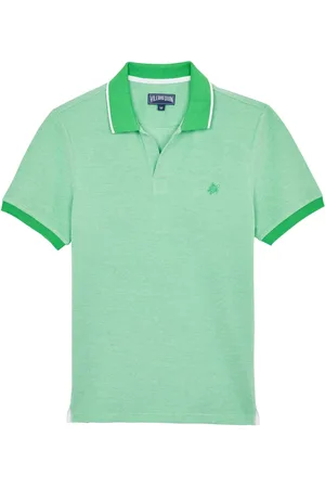 Vilebrequin Polo in cotone biologico con applicazioni logo