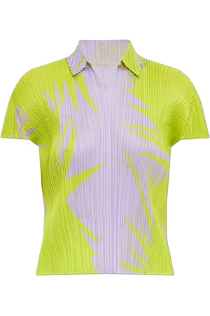 PLEATS PLEASE ISSEY MIYAKE Top Piquant con stampa
