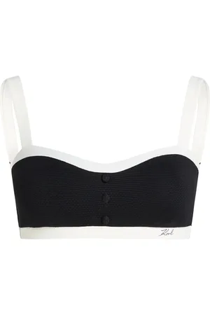 Karl Lagerfeld Top bikini con bordo a contrasto