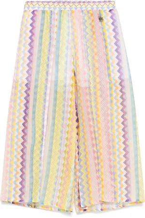 Missoni Pantaloni con motivo a zigzag