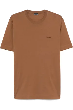 Ermenegildo Zegna T-shirt con logo ricamato