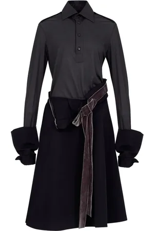 Maison Margiela Abito midi con design a inserti