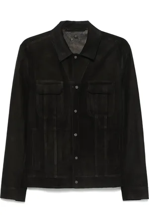SALVATORE SANTORO Giacca-camicia in pelle scamosciata