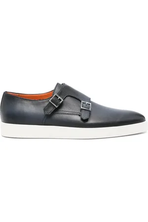 santoni Stringate in pelle con doppia fibbia