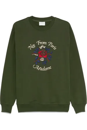 Drôle de Monsieur Felpa Le Sweatshirt Slogan Fleurs