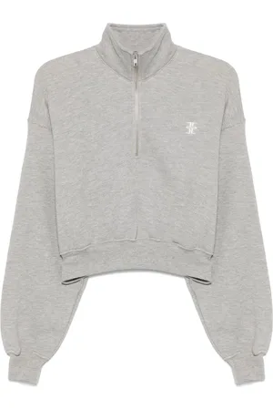ÉTERNE Felpa crop con mezza zip