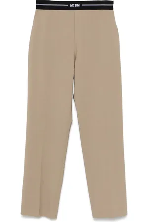 Msgm Pantaloni con banda logo