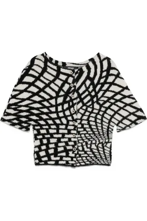 VERSACE Cardigan con motivo geometrico anni 2000
