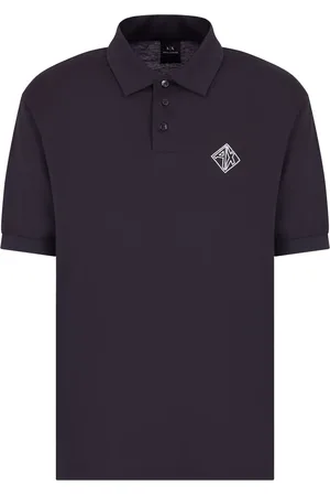 Armani Exchange Polo in cotone con ricamo logo