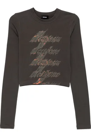 We11 Done T-shirt Flame con logo