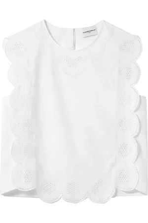 Claudie Pierlot Blusa con orlo a smerlo