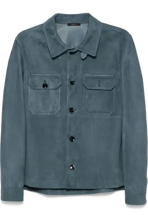 Tom Ford Giacca-camicia in pelle scamosciata