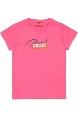 Diesel T-shirt in cotone con logo effetto vissuto