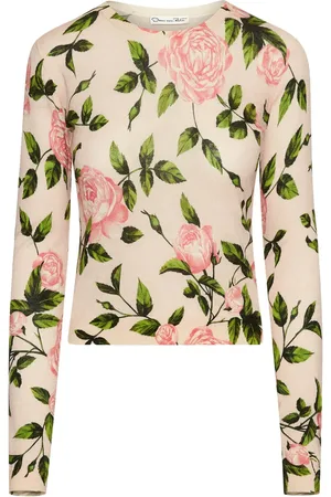Oscar de la Renta Maglione con stampa English Rose