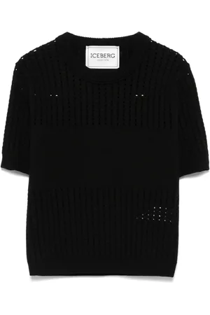 Iceberg T-shirt in maglia con lavorazione a nido d