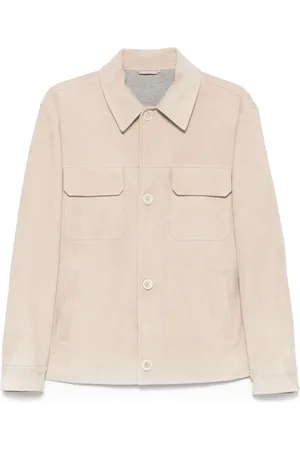 LARDINI Giacca in pelle scamosciata