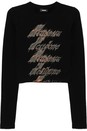 We11 Done T-shirt Flame con logo
