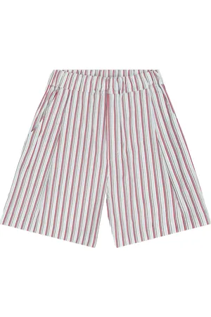 LANEUS Bermuda in cotone a gamba ampia