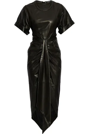 Balmain Abito midi in pelle