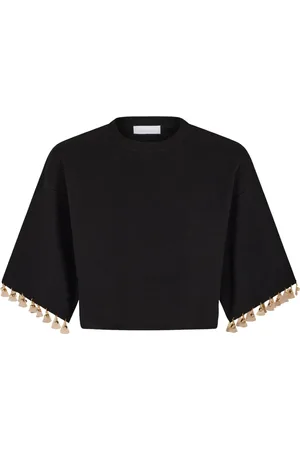 Paco rabanne T-shirt crop in maglia