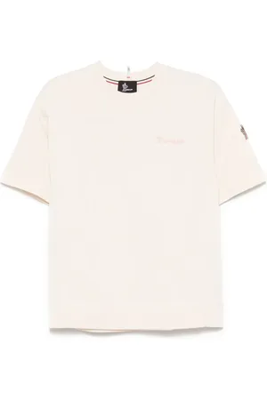 Moncler T-shirt in cotone con logo goffrato