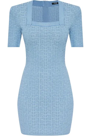 Balmain Abito corto con effetto jacquard BB