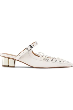 Ganni Mules in pelle con lacci