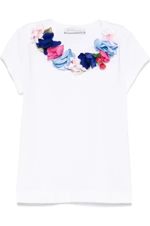 MONNALISA T-shirt con applicazione a fiori