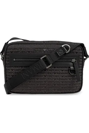 Emporio Armani Borsa messenger con logo jacquard