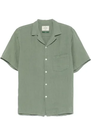 Portuguese Flannel Camicia in lino con collo ampio