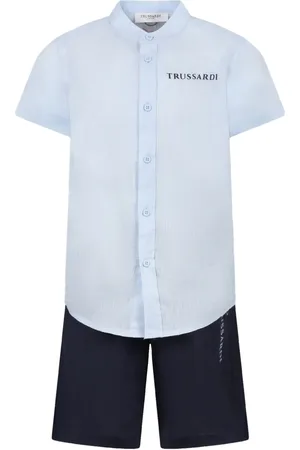 Trussardi Set camicia e shorts in cotone