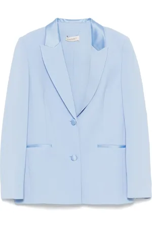 Twin-Set Blazer con orlo satinato