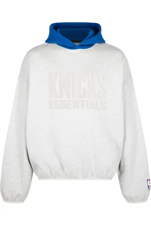 FEAR OF GOD Felpa Essentials Knicks "Light Heather/Blue" con cappuccio