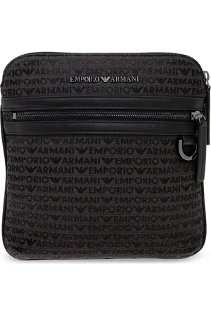 Emporio Armani Borsa messenger con lettering all-over