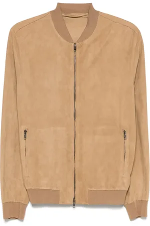 SALVATORE SANTORO Bomber in pelle scamosciata