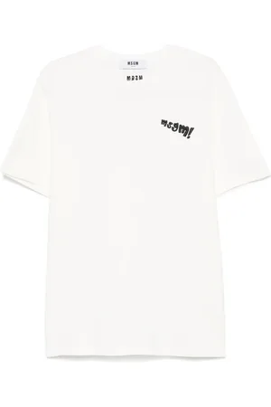Msgm T-shirt con logo ricamato
