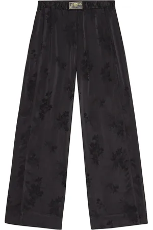 Ganni Pantaloni a fiori jacquard