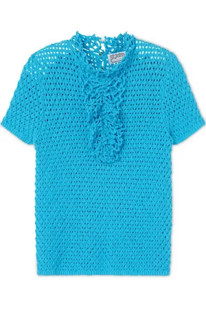 ST. JOHN Blusa in maglia traforata